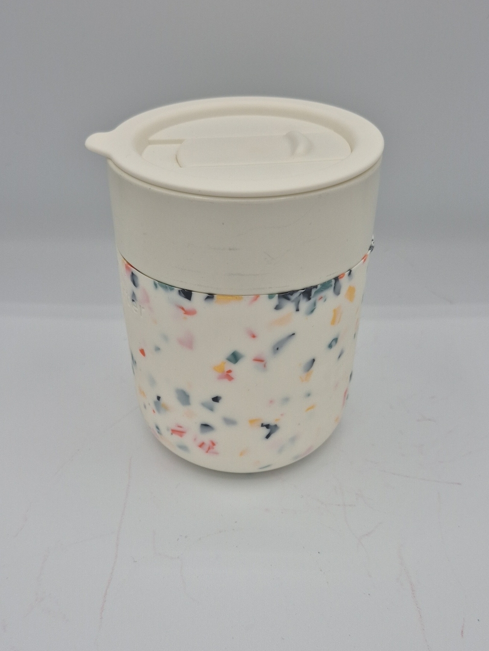 Porter Cream Ceramic Travel Coffee Cup